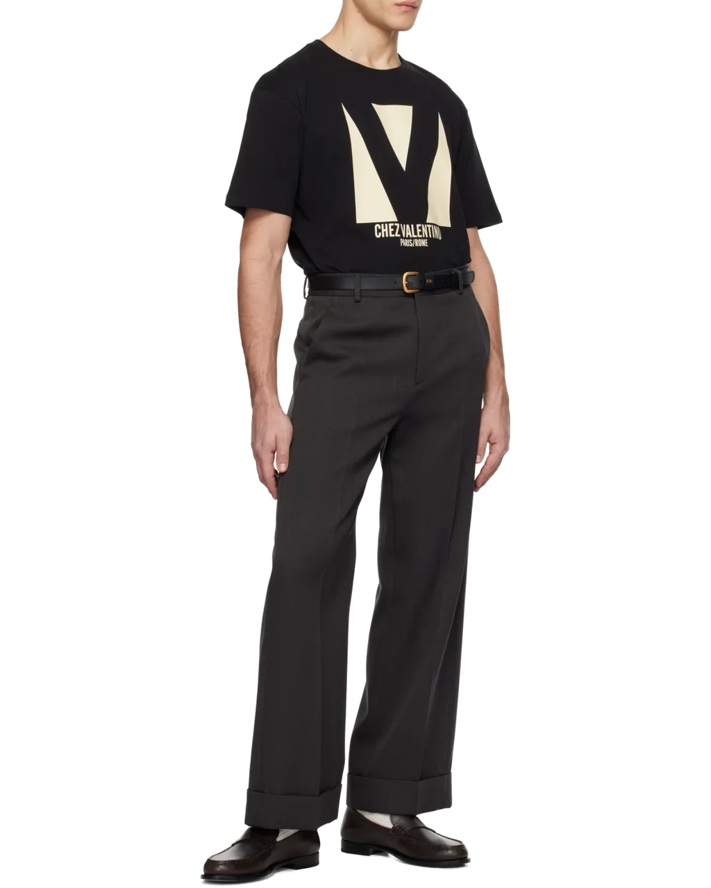 Valentino Chez Valentino-Printed Crewneck T-Shirt