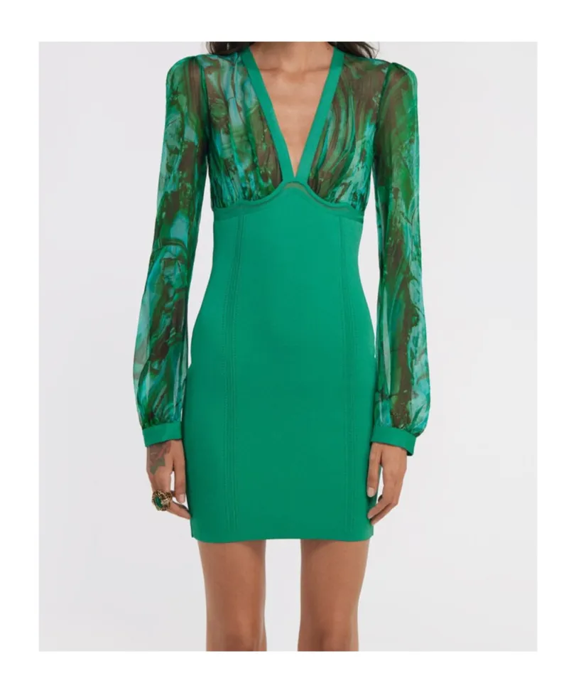 Abstract-Print Mini Dress