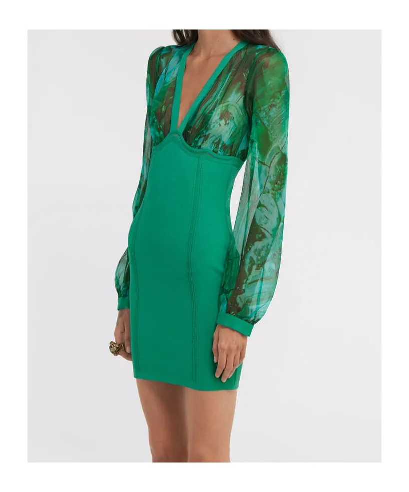 Abstract-Print Mini Dress