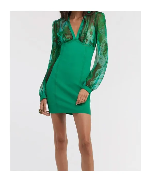 Abstract-Print Mini Dress