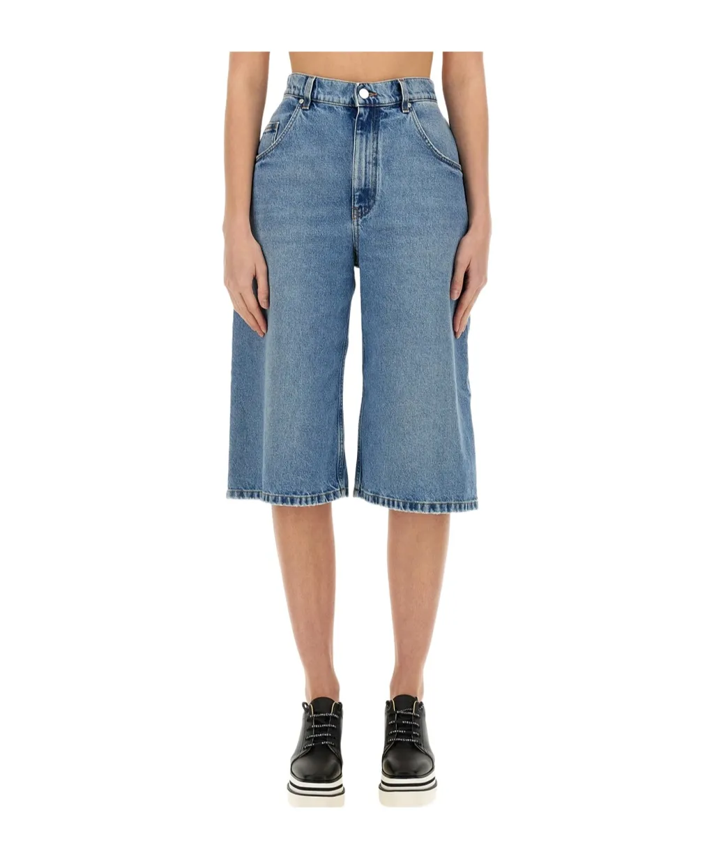Stella Mccartney Straight Leg Denim Shorts