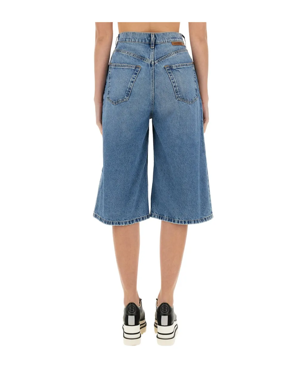 Stella Mccartney Straight Leg Denim Shorts