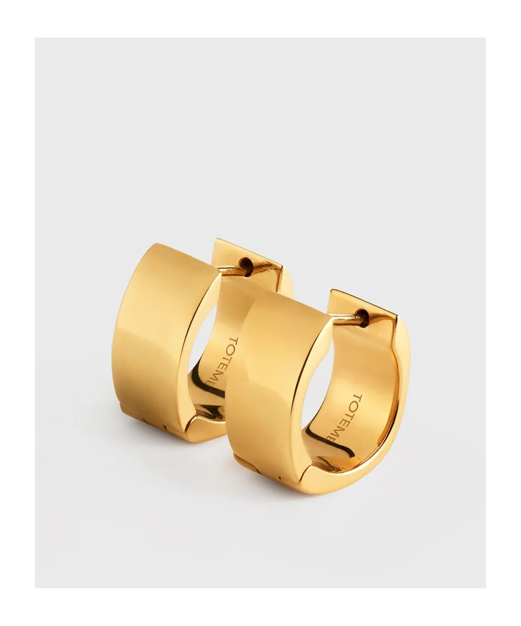 TotÊMe Signature Embossed Hoop Earrings