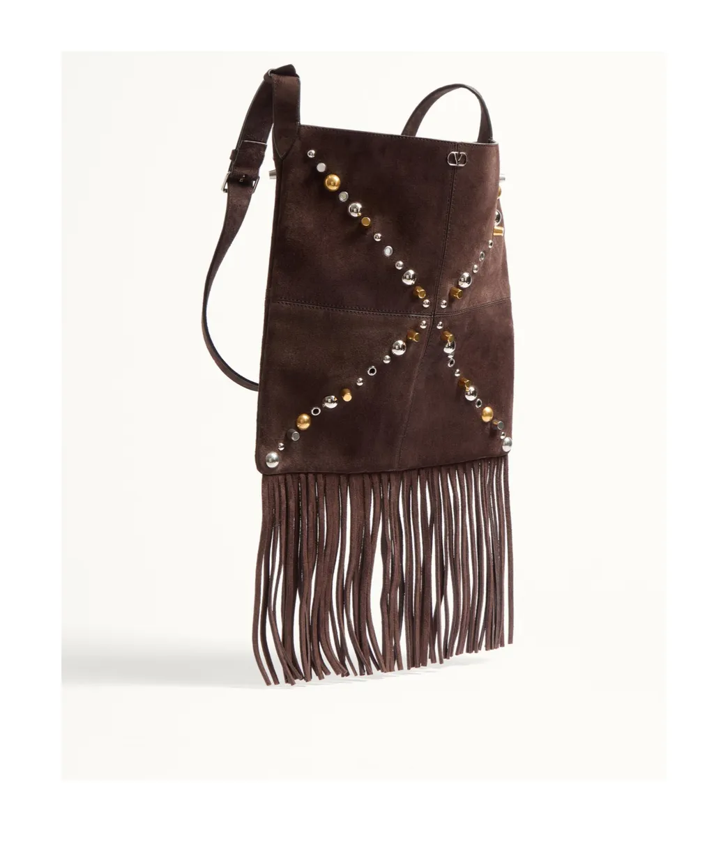Valentino NellcÔTe Embellished Fringed Edge Shoulder Bag