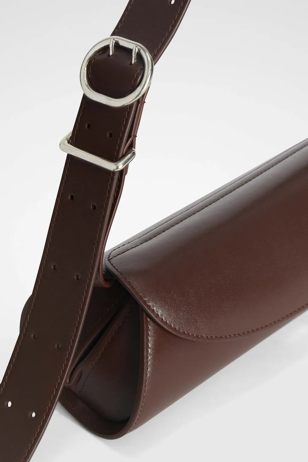Jil Sander Cannolo Logo Stamped Small Shoulder Bag