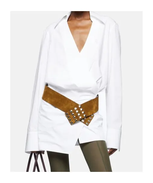 The Attico V-Neck Shirt Dress