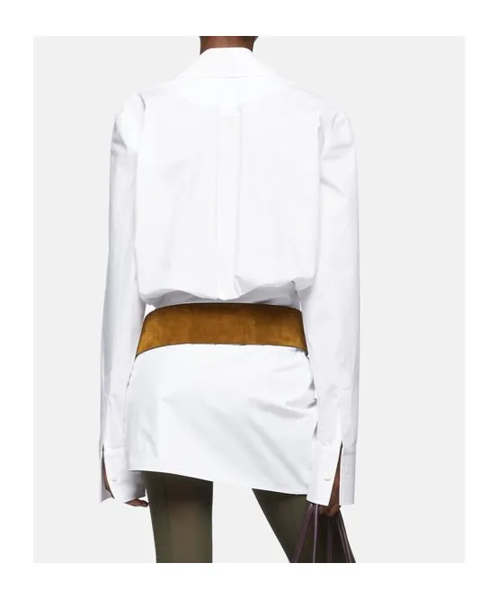 The Attico V-Neck Shirt Dress