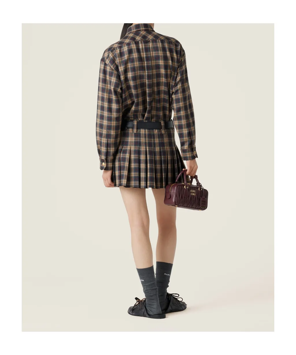 Miu Miu Tartan Button-Up Shirt