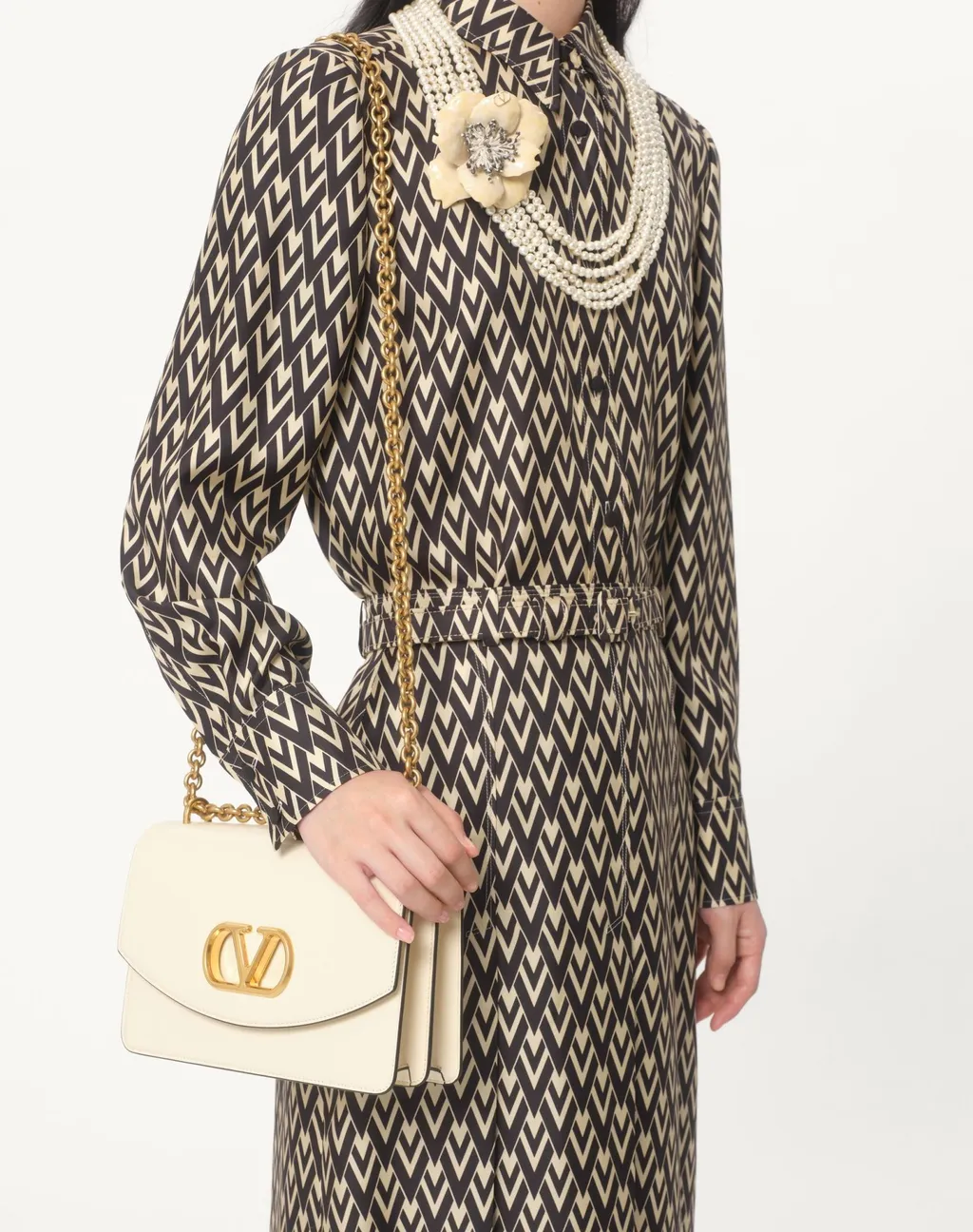 Valentino Toute La V Monogram Long-Sleeved Shirt