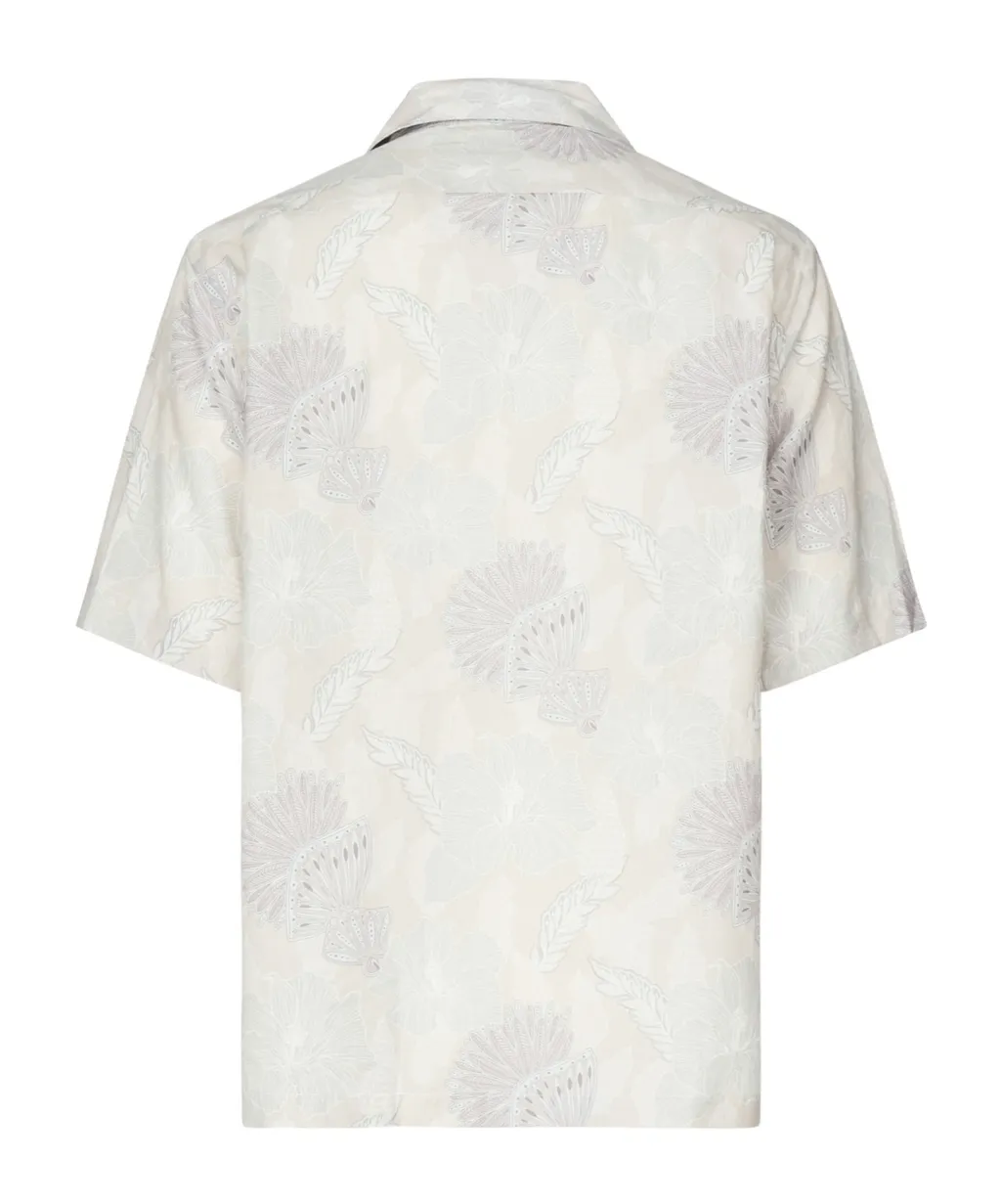 Eleventy Floral Short Sleeve Shirt