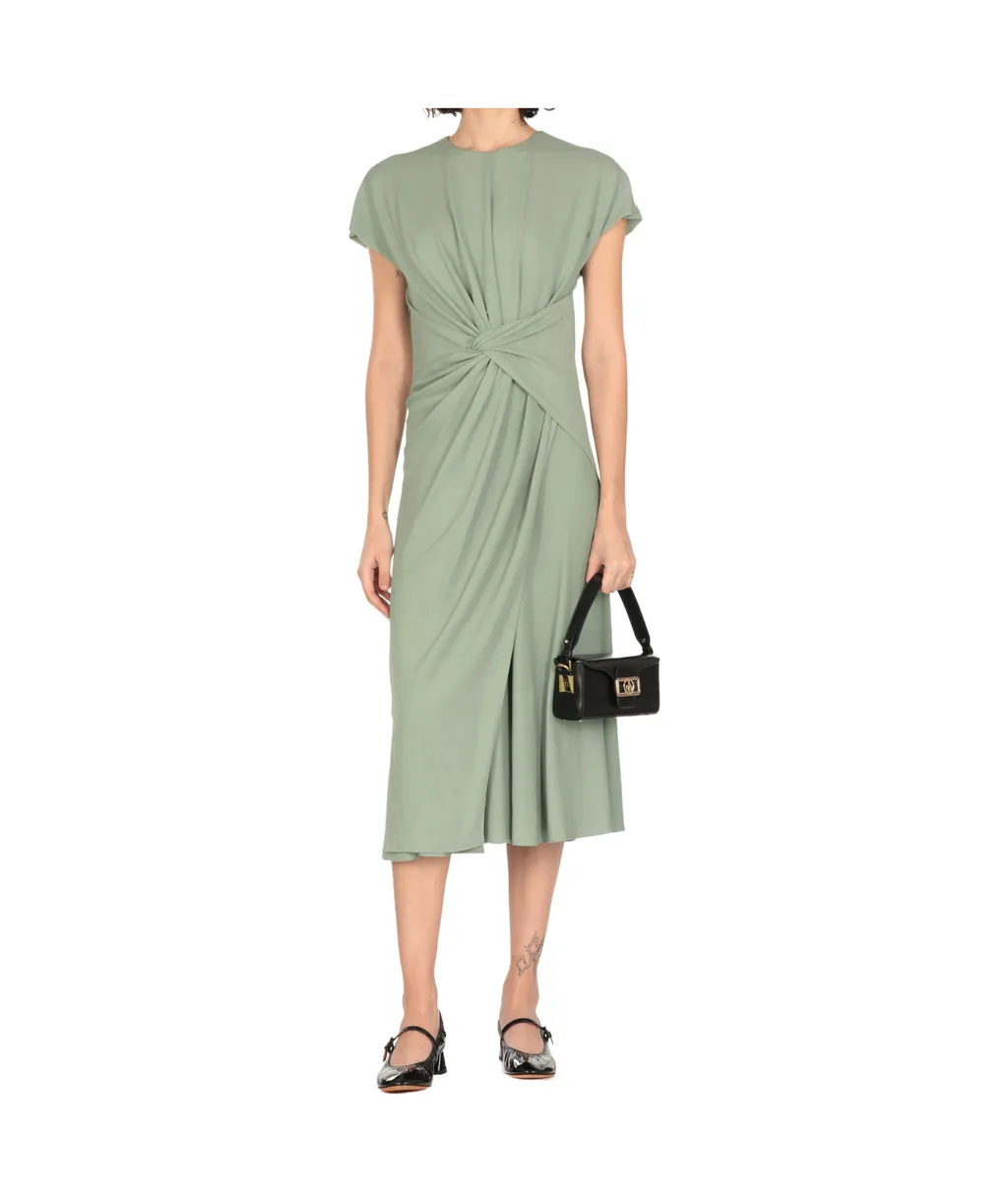 Lanvin Front Knot Midi Dress