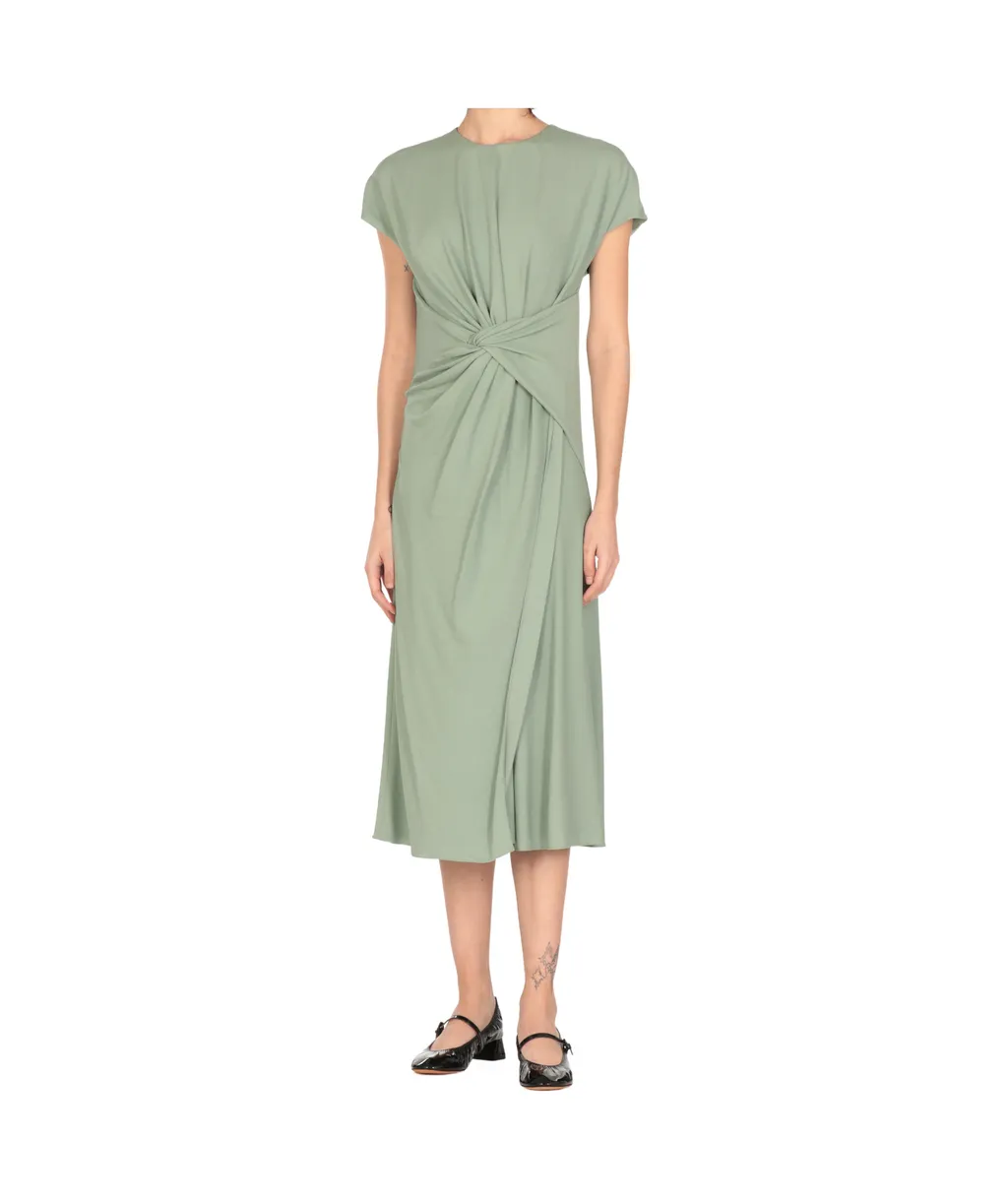 Lanvin Front Knot Midi Dress
