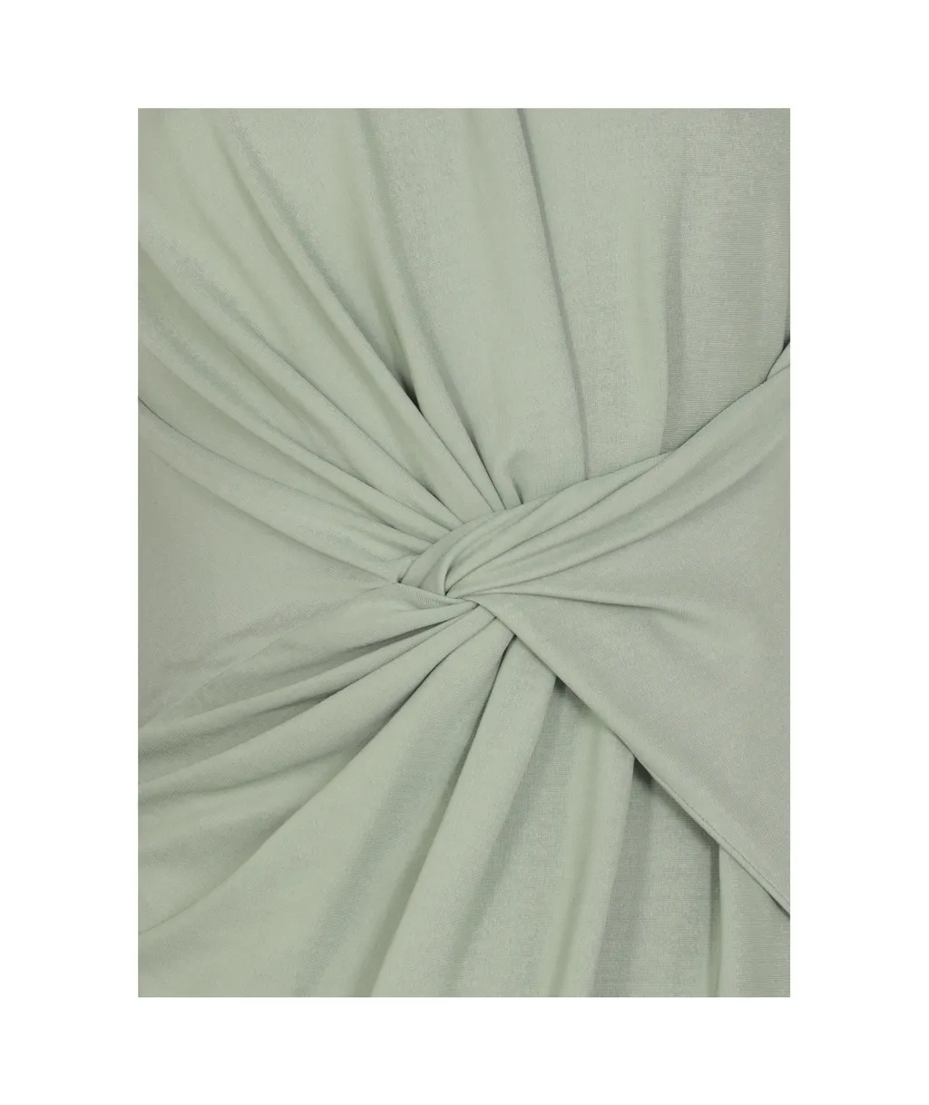 Lanvin Front Knot Midi Dress