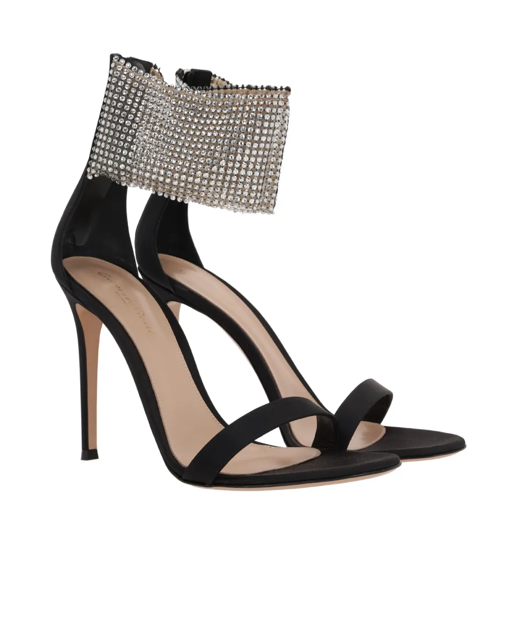 Gianvito Rossi Adore Embellished Ankle Strap Sandals