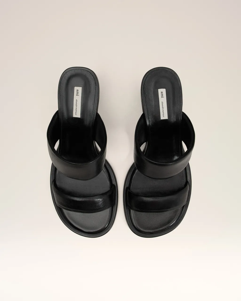 Ami Paris Double-Strap Slip-On Sandals