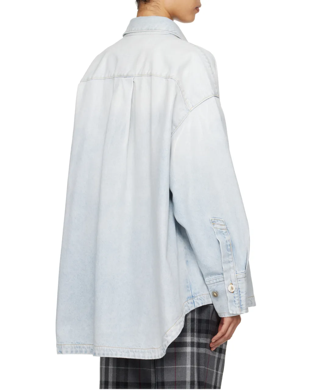 The Attico Logo Embroidered Box-Pleat Detailed Shirt