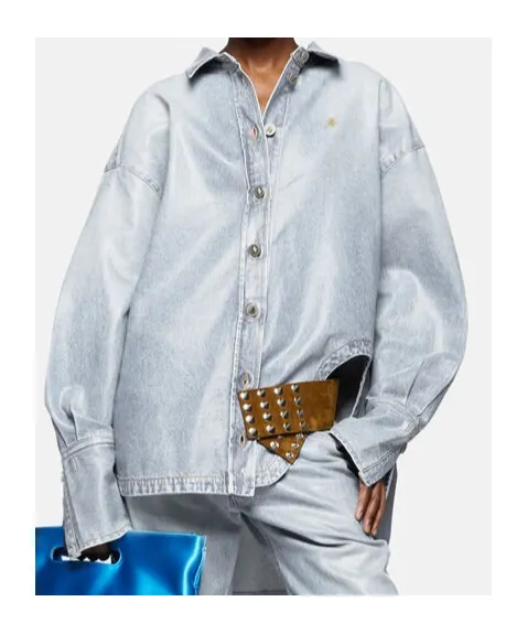 The Attico Logo Embroidered Box-Pleat Detailed Shirt