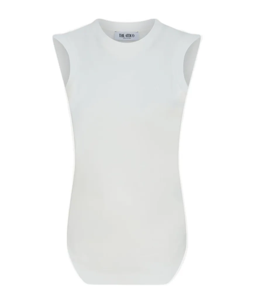 The Attico Logo Embroidered Tank Top