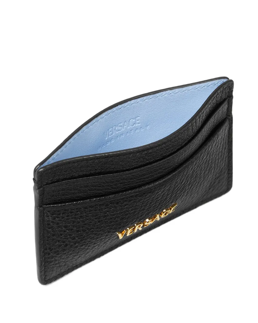 Versace Logo-Lettering Card Holder