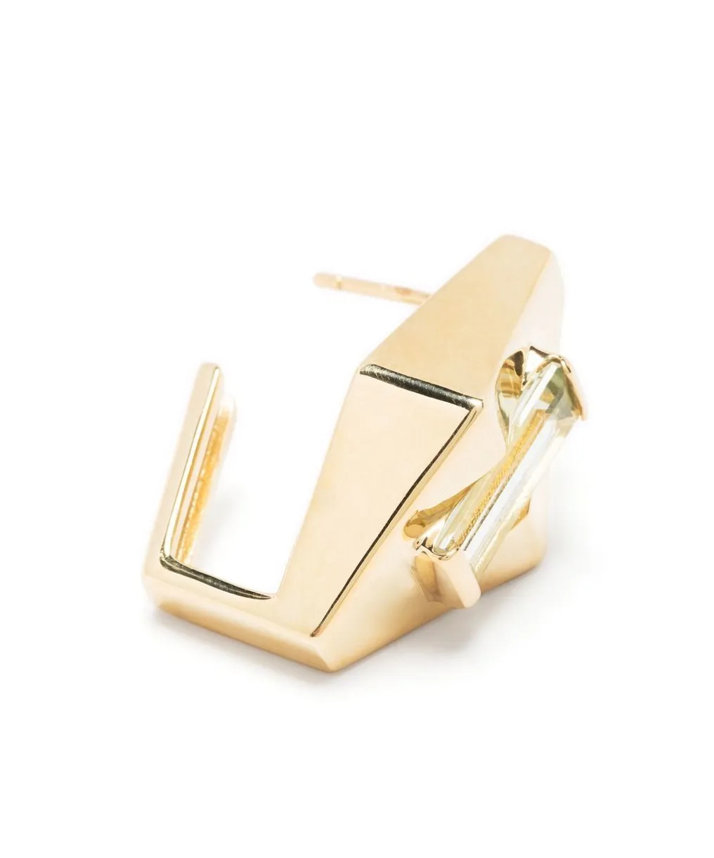 9Kt Yellow Gold Deco Rombo Earrings