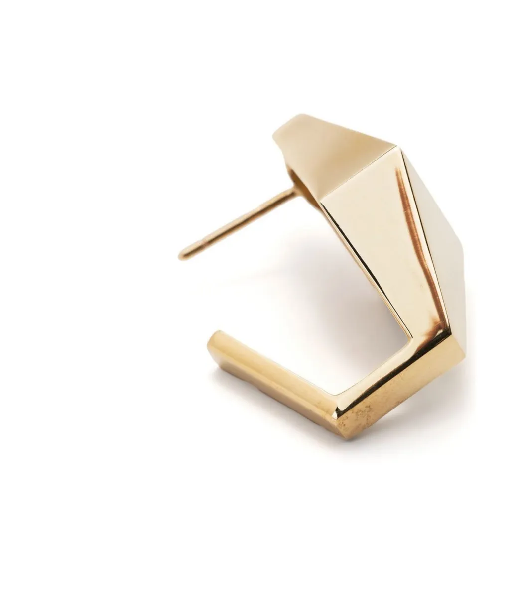 9Kt Yellow Gold Deco Rombo Earrings
