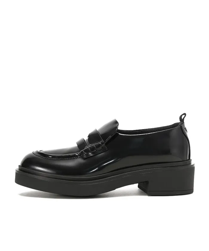 Penny-Slot Chunky Leather Loafers