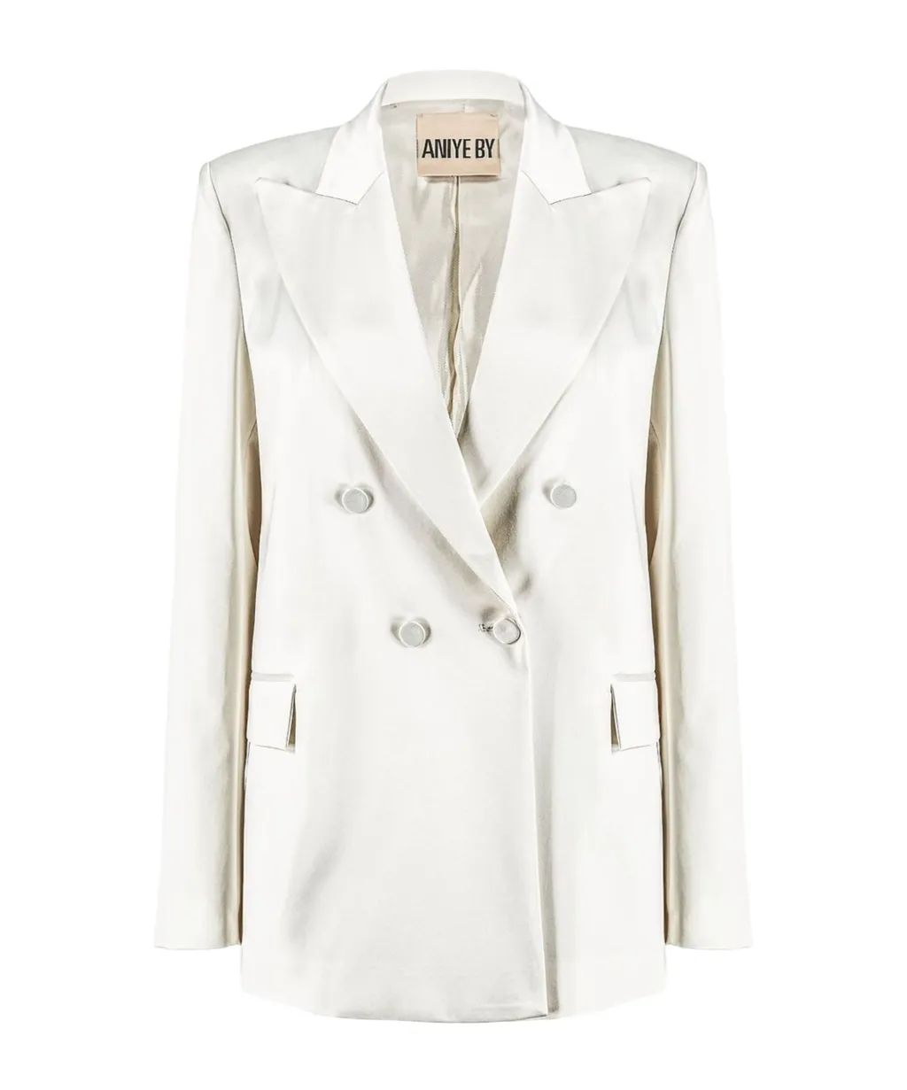 Peak-Lapel Double-Breasted Blazer