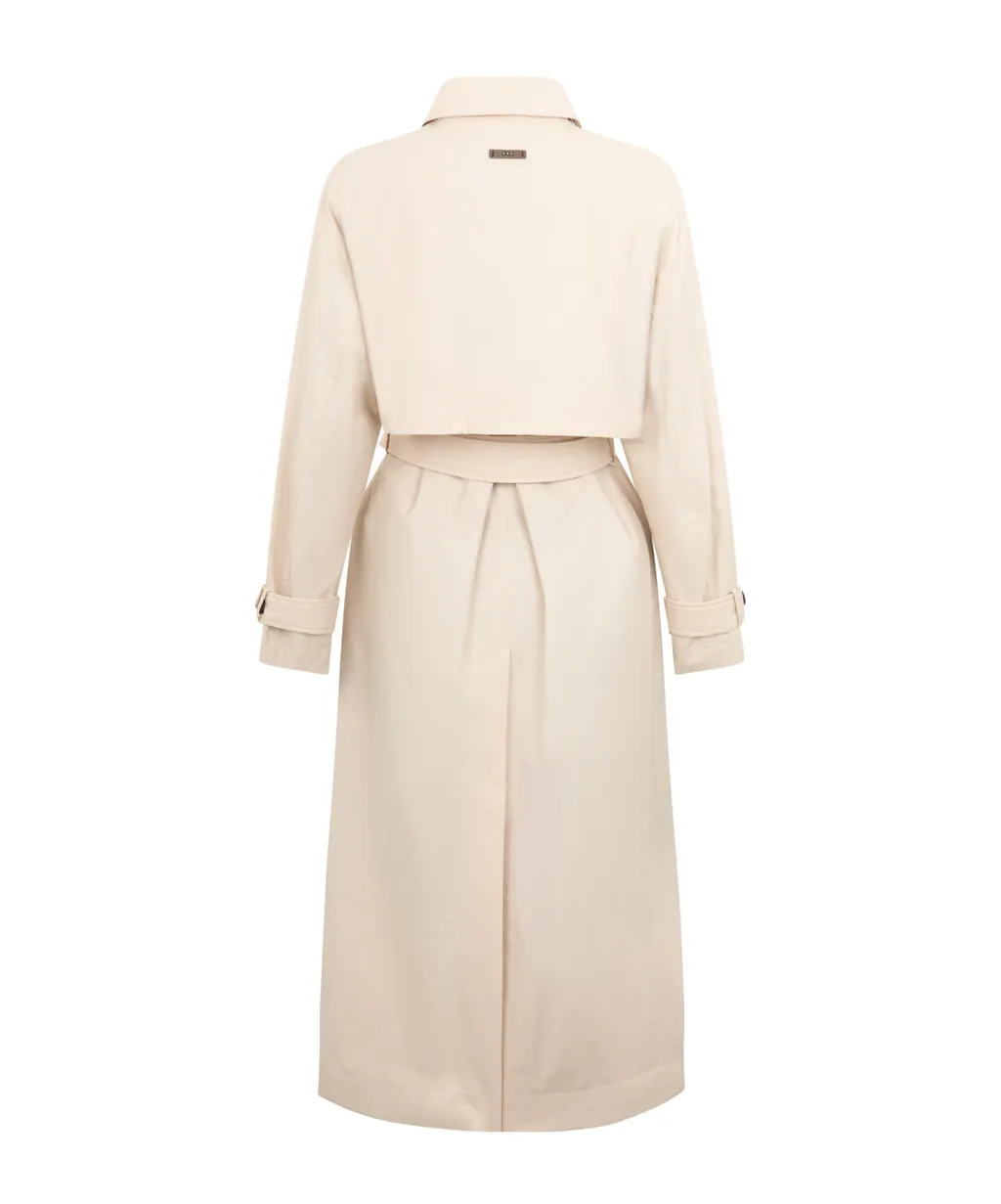 Monili-Chain Double-Breasted Trenchcoat