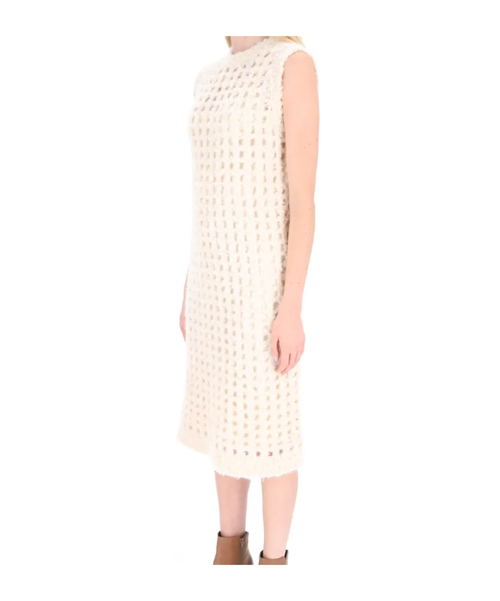Peserico Chunky-Knitted Sleeveless Midi Dress