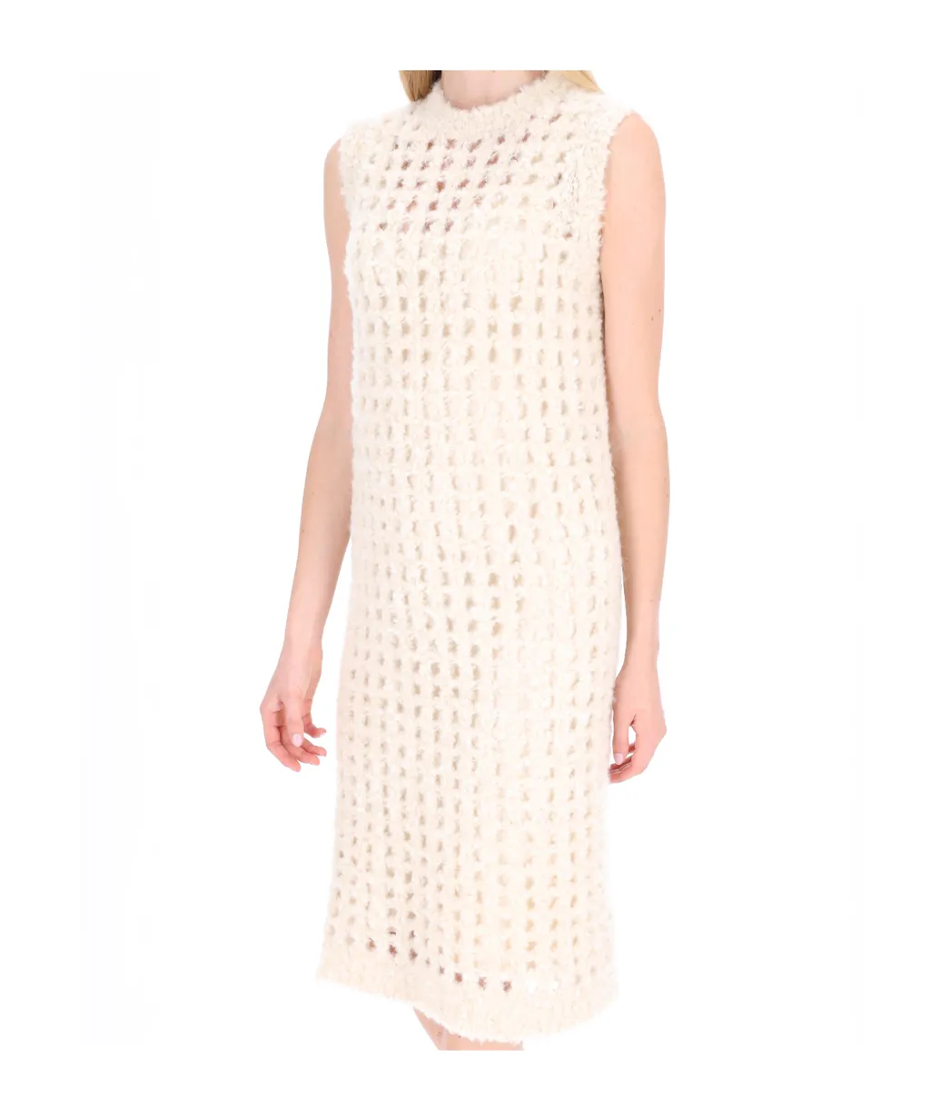 Peserico Chunky-Knitted Sleeveless Midi Dress