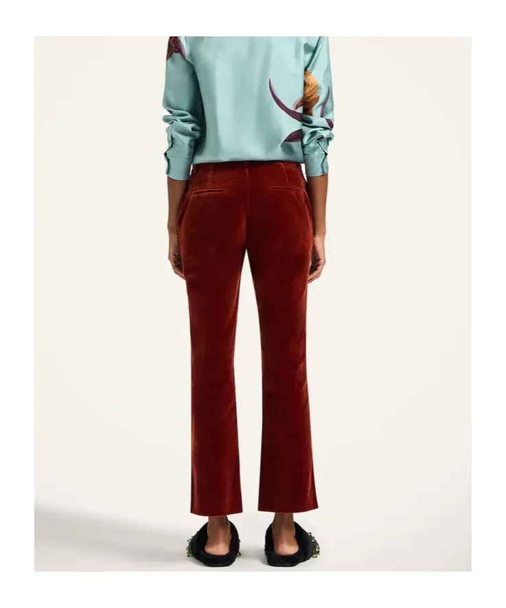 24/7 Velvet Cropped Trousers