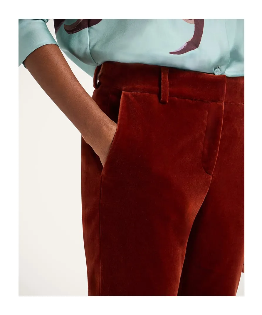 24/7 Velvet Cropped Trousers