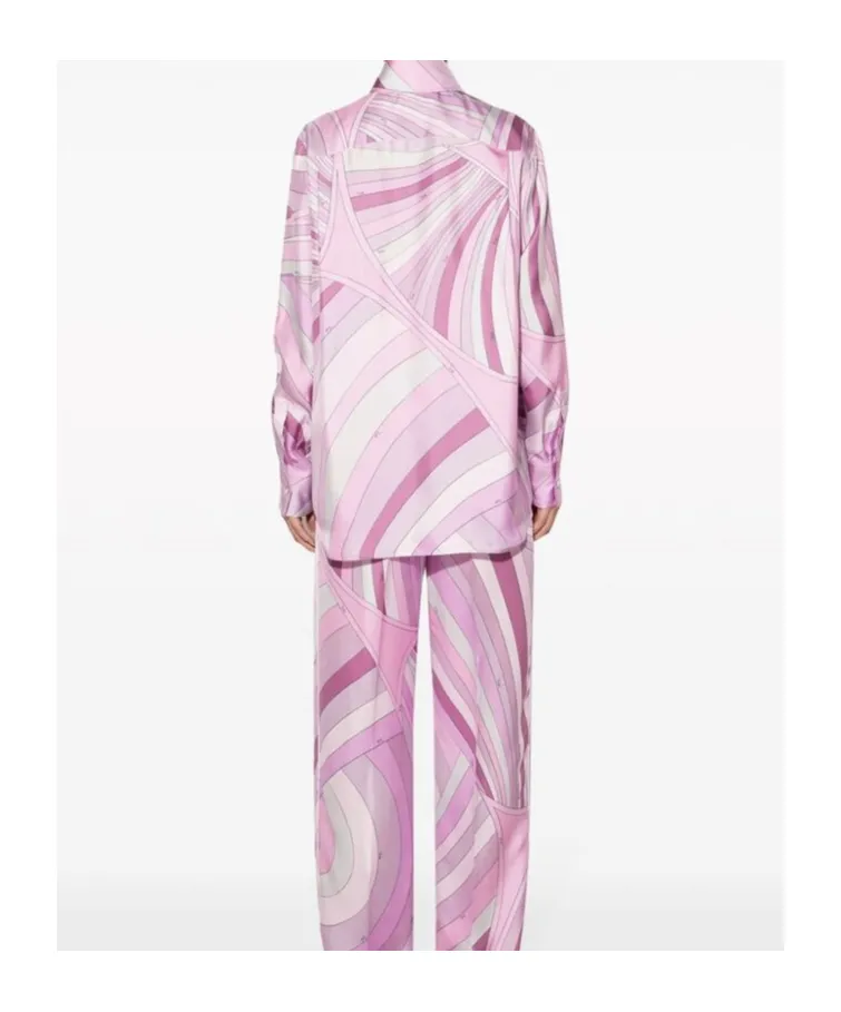 Iride-Print Silk Shirt