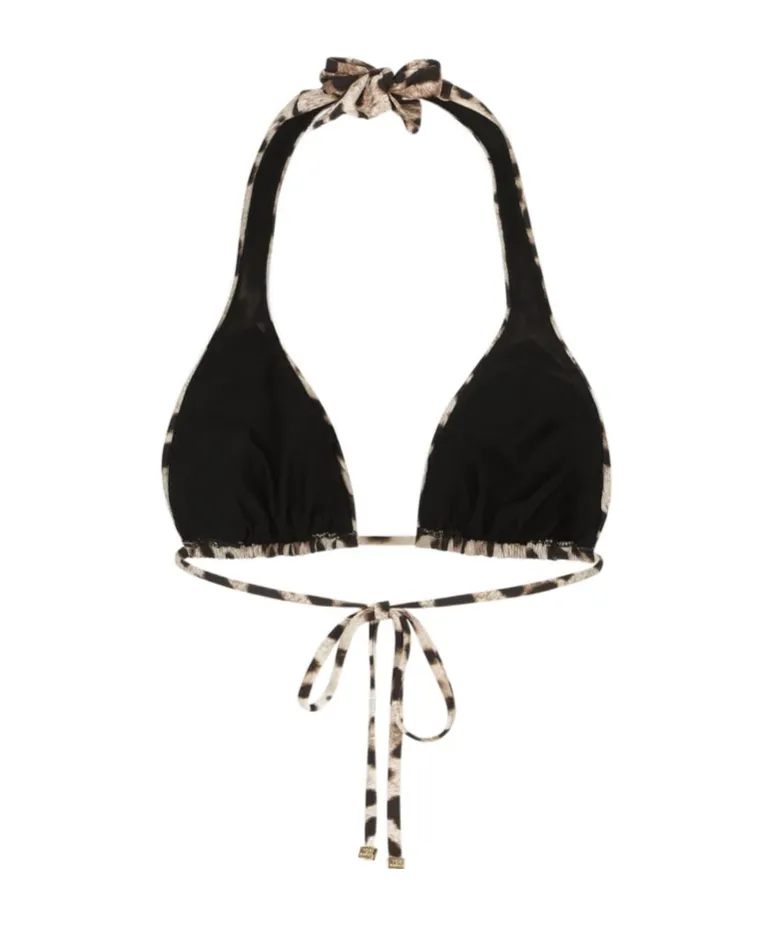 Dolce & Gabbana Leopard Printed Bikini Top