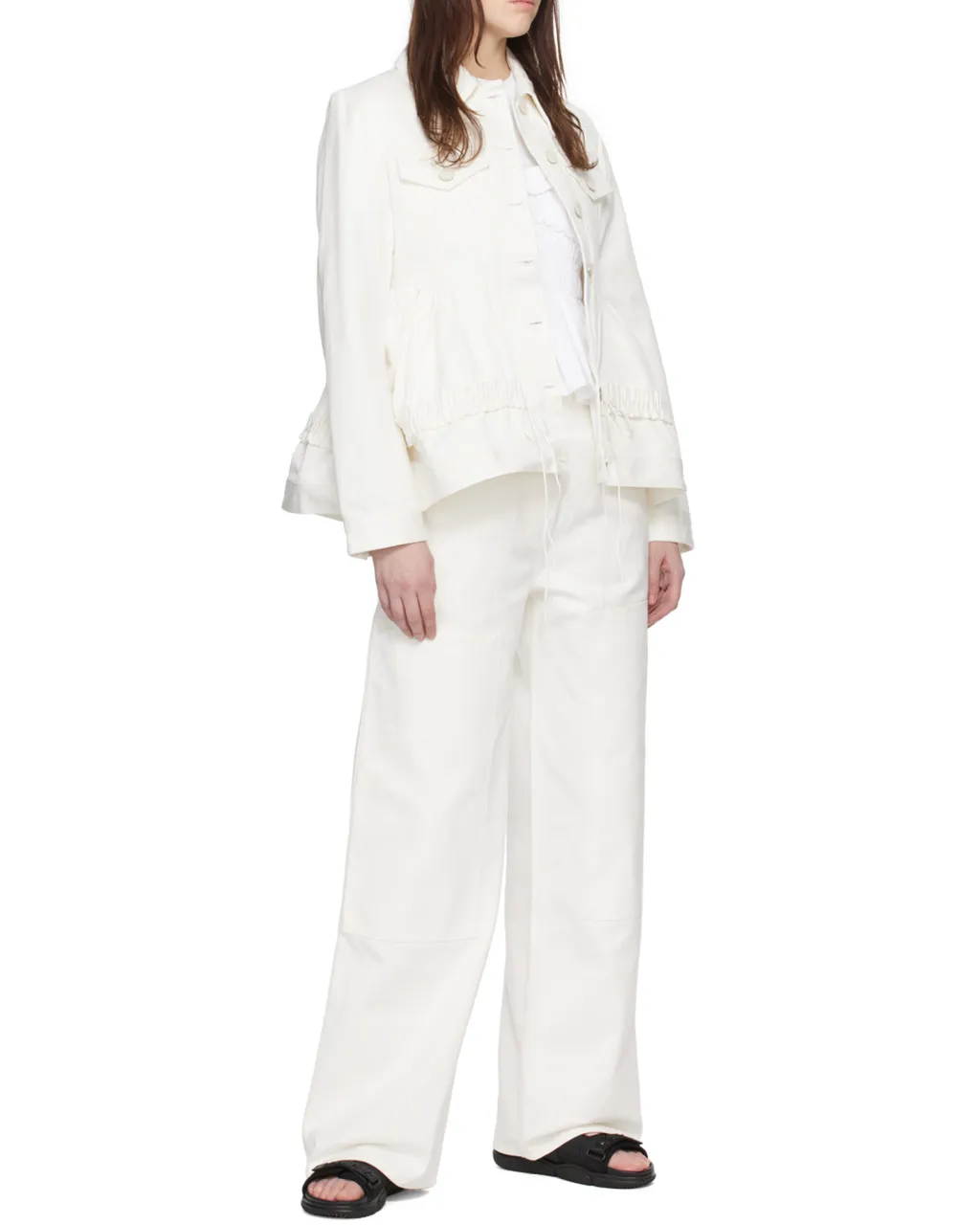 Double-Knee Straight-Leg Cotton Trousers
