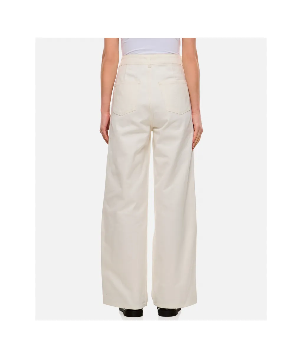 Double-Knee Straight-Leg Cotton Trousers