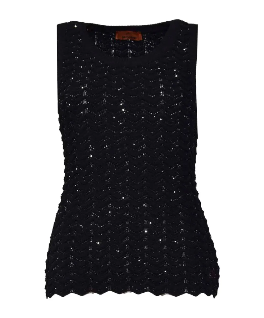 Missoni Embellished Knitted Vest
