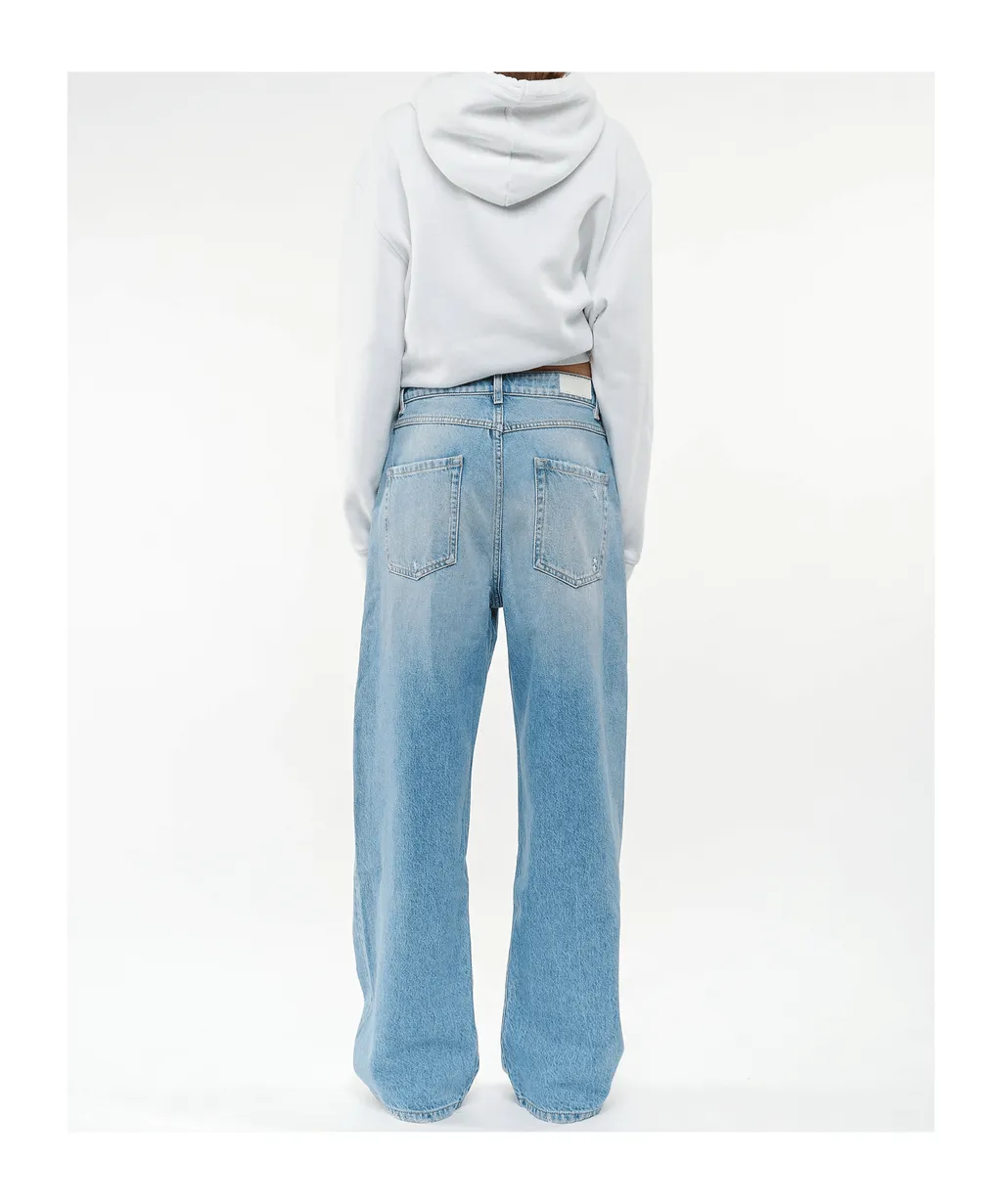 Icon Denim Poppy Wide Leg Distressed Jeans