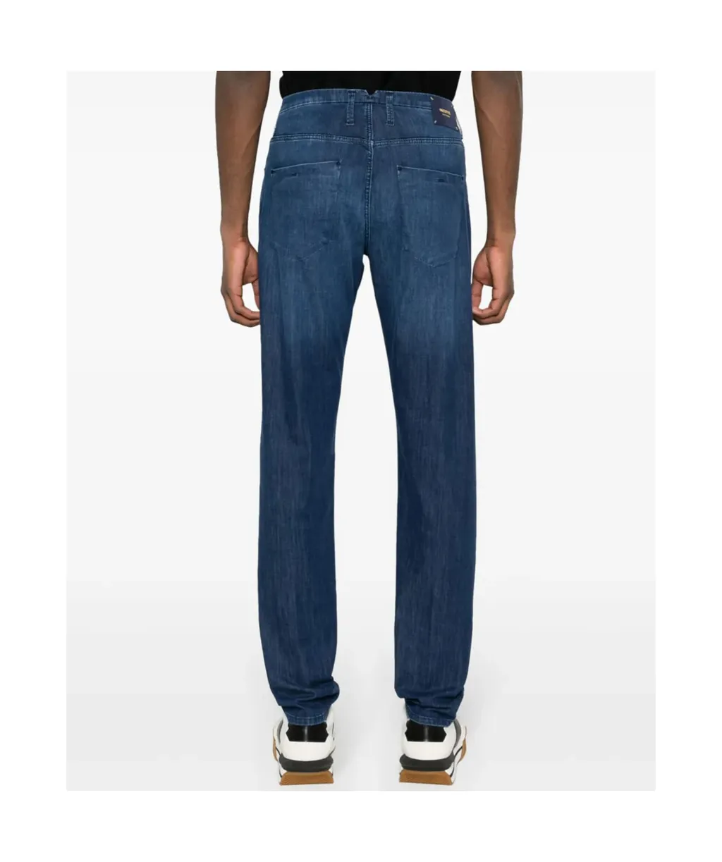 Logo-Patch Tapered Jeans