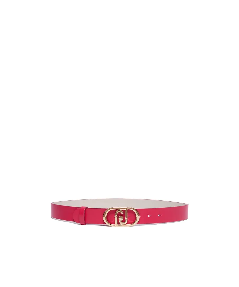 Liu Jo Logo Buckled Leather Belt