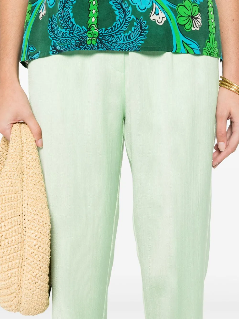 High-Waist Tapered Trousers