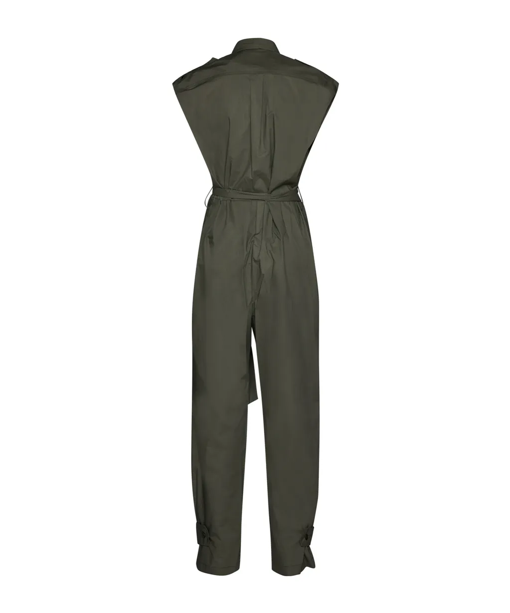 Sleeveless Belted Jumpsuit