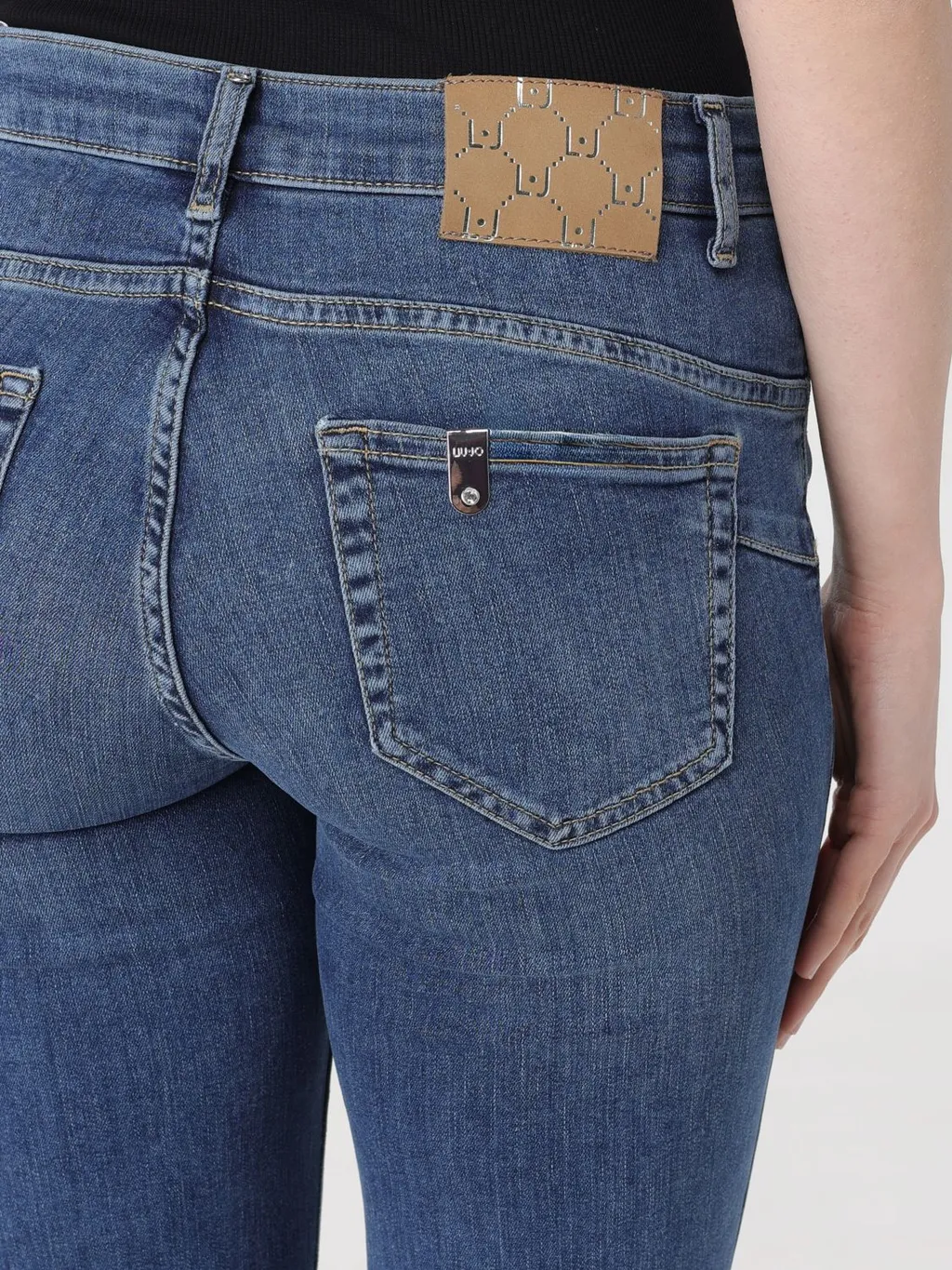 Denim Trousers With Belt Loops