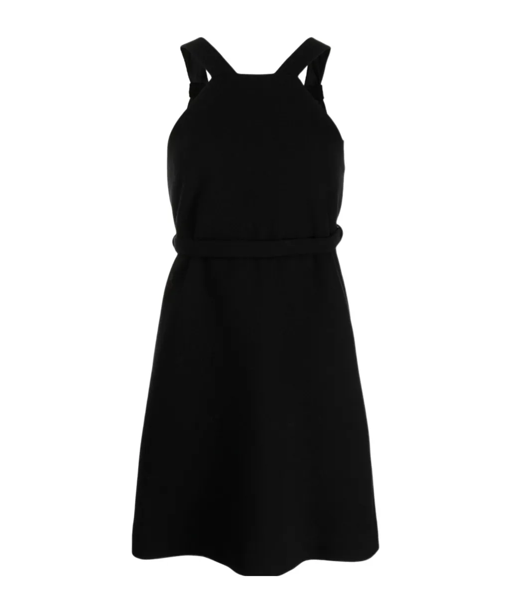 Halterneck Wool Minidress