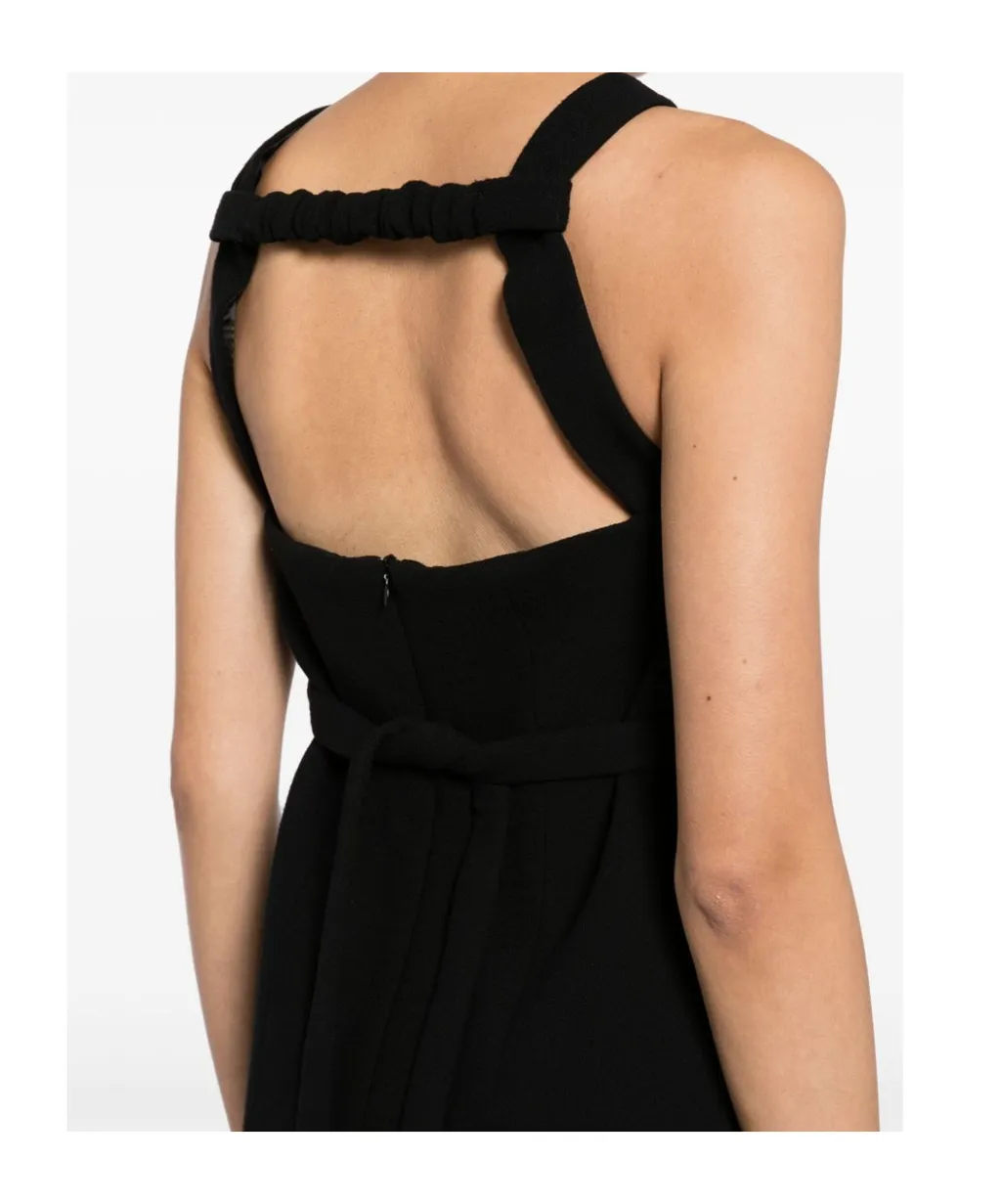 Halterneck Wool Minidress