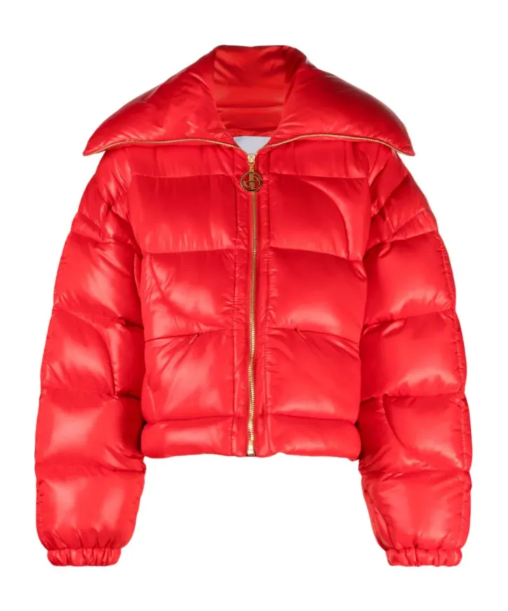 Patou Zip-Up Cropped Puffer Jacket