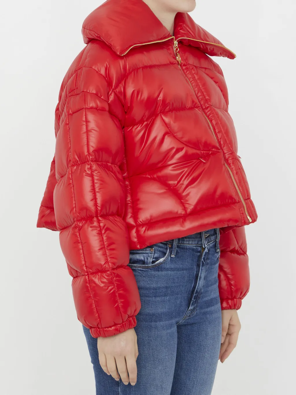 Patou Zip-Up Cropped Puffer Jacket