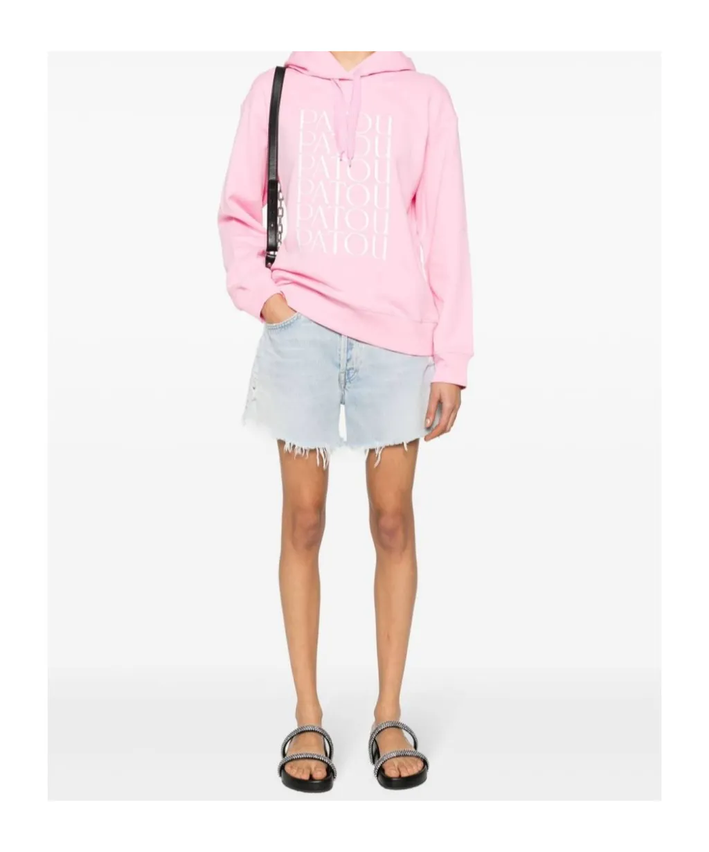 Patou Logo Printed Drawstring Hoddie
