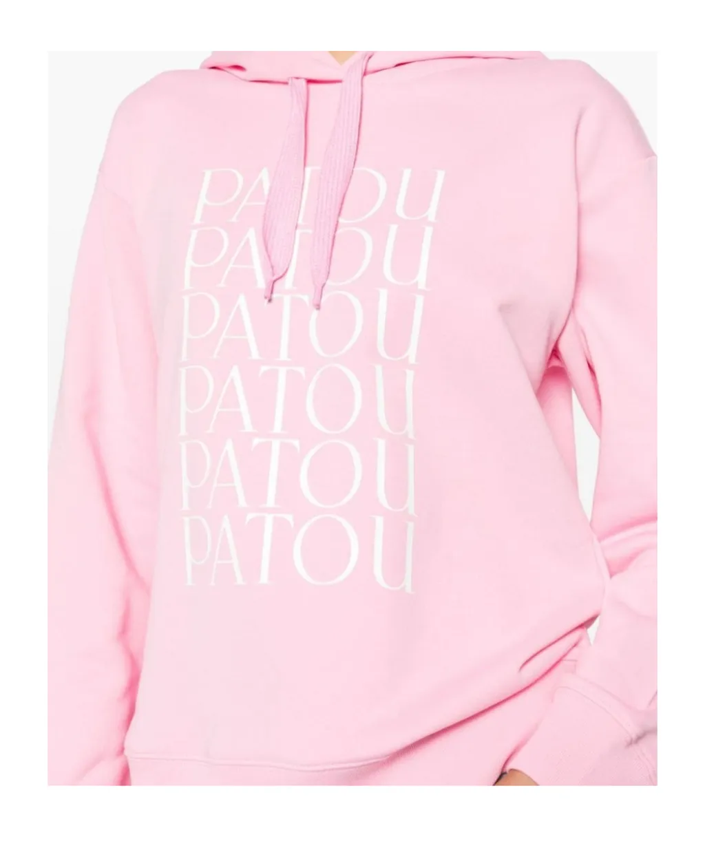 Patou Logo Printed Drawstring Hoddie