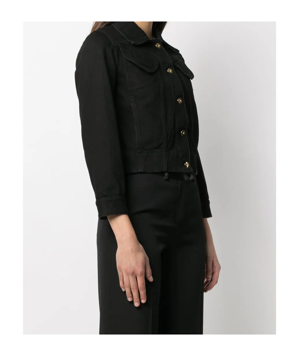 Patou Logo Embroidered Denim Jacket